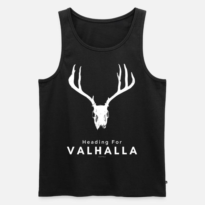 VALHALLA Schädel - Männer Premium Bio Tank Top - Schwarz