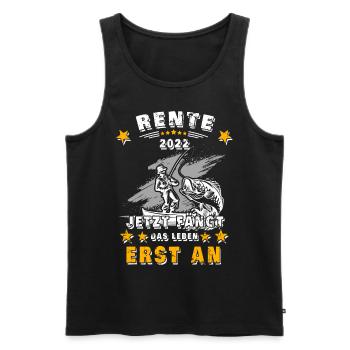 Rente und Angler - Männer Premium Bio Tank Top - Schwarz - Vorne - Michal (187cm)