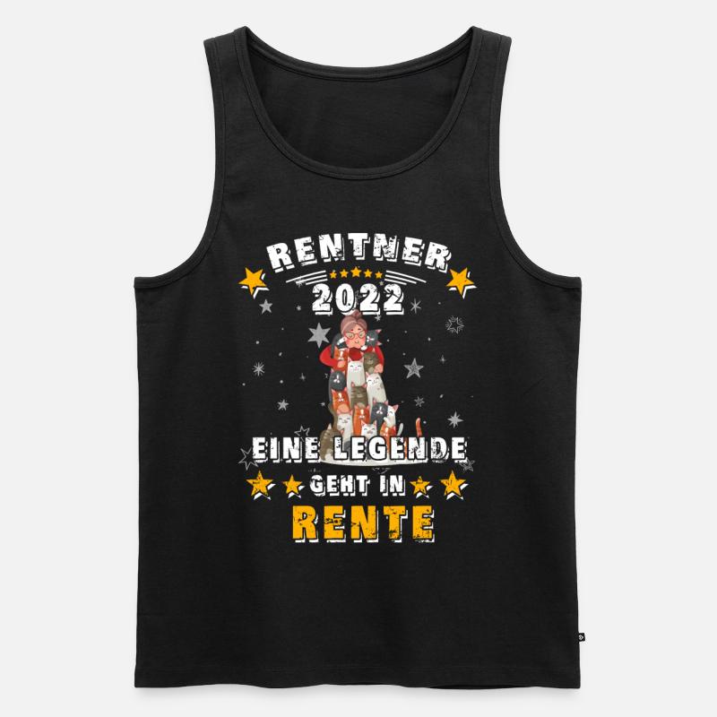 rente 2022 - Männer Premium Bio Tank Top - Schwarz