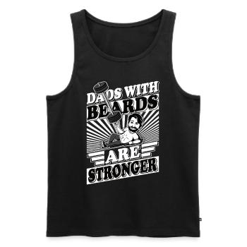 Gift idea for dad grandpa and uncle with beard - Men's Premium Organic Tank Top - black - Front - AI Model Male 178 light (178cm)