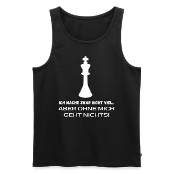 Schach Spruch Geschenk Schachmatt Queens Gambit - Männer Premium Bio Tank Top - Schwarz - Vorne - Michal (187cm)