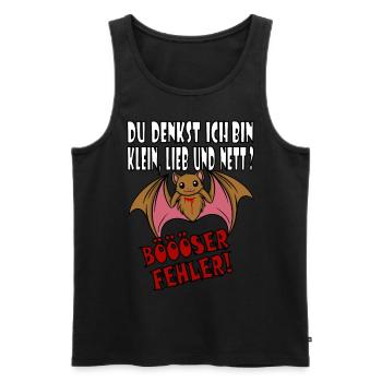 Böser Fehler kleine liebe Vampir Fledermaus - Männer Premium Bio Tank Top - Schwarz - Vorne - Michal (187cm)
