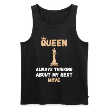 Schach Spruch Geschenk Schachmatt Queens Gambit - Männer Premium Bio Tank Top - Schwarz - Vorne - AI Model Male 178 light (178cm)