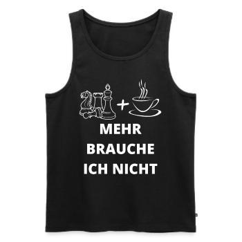 Schach Schachspieler Schachverein Brettspiel Spie - Männer Premium Bio Tank Top - Schwarz - Vorne - Michal (187cm)