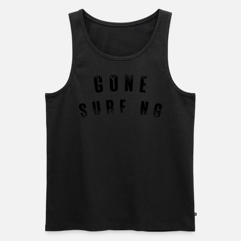 GONE SURFING (Palms) - Männer Premium Bio Tank Top - undefined
