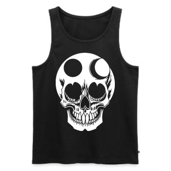 Horror Skull Skull Art Skull Gothic Heavy Metal - Men's Premium Organic Tank Top - black - Front - AI Model Male 178 light (178cm)