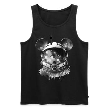 Astronaut Mouse, Helmet, Spacesuit, Space, Space - Men's Premium Organic Tank Top - black - Front - AI Model Male 178 light (178cm)