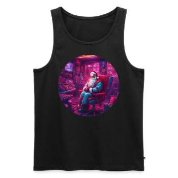 Gaming christmas - Weihnachten mal anders - Männer Premium Bio Tank Top - Schwarz - Vorne - Michal (187cm)