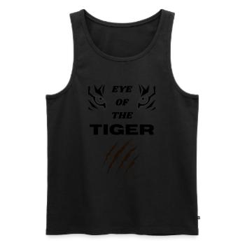 Eye of the Tiger Outfit - Men's Premium Organic Tank Top - black - Front - AI Model Male 178 light (178cm)