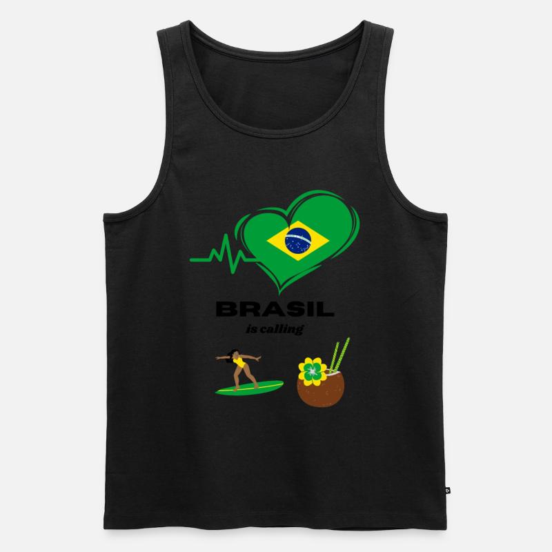 Brasil is calling! - Männer Premium Bio Tank Top - undefined