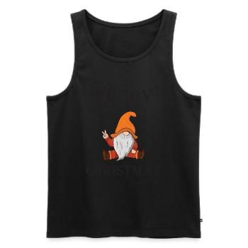 Joyeux Noël Gnome - Débardeur bio Premium Homme - noir - Devant - AI Model Male 178 light (178cm)