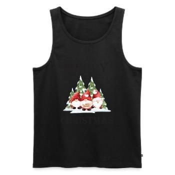 Joyeux Noël Gnome - Débardeur bio Premium Homme - noir - Devant - AI Model Male 178 light (178cm)
