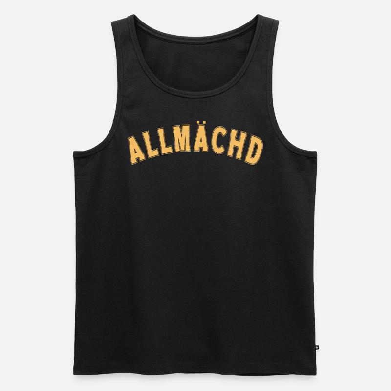 Allmächd - Männer Premium Bio Tank Top - Schwarz