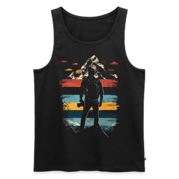 Photography Nature Photography SLR Camera - Men's Premium Organic Tank Top - black - Front - AI Model Male 178 light (178cm)