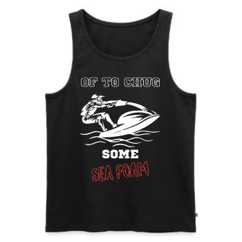 Jet ski action with funny saying, English - Men's Premium Organic Tank Top - black - Front - Michal (187cm)