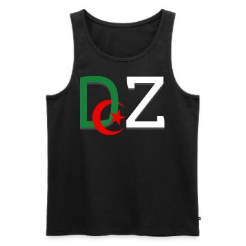 DZ Les Algériens Drapeau Dzair - Débardeur bio Premium Homme - noir - Devant - AI Model Male 178 light (178cm)