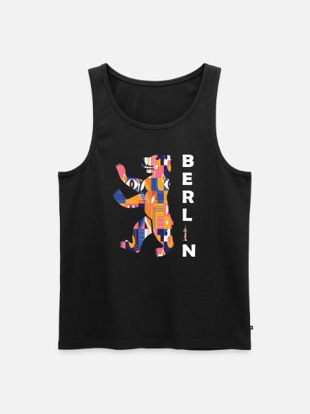 Berlin Bear - Men's Premium Organic Tank Top - black