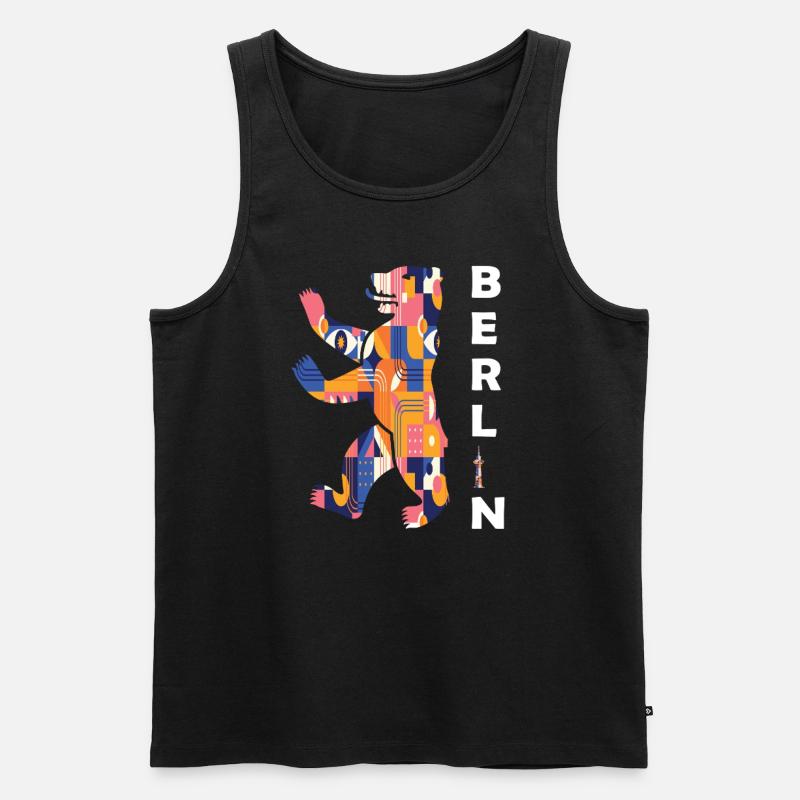 Ours de Berlin - Débardeur bio Premium Homme - noir