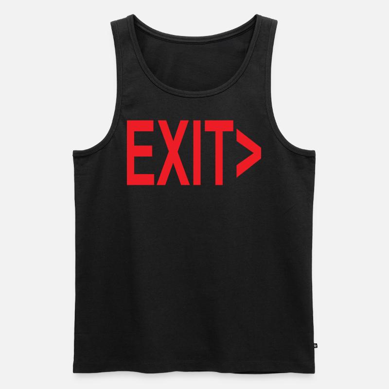 Exit / Exit / Emergency Exit - Men's Premium Organic Tank Top - black