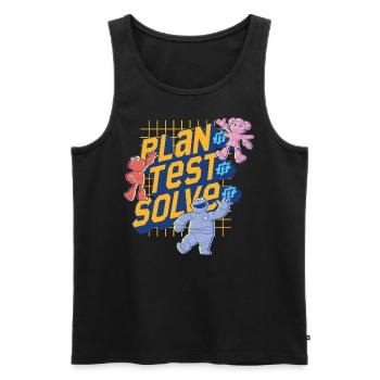 Mecha Builders Team Plan It, Test It, Solve It - Men's Premium Organic Tank Top - black - Front - AI Model Male 178 light (178cm)