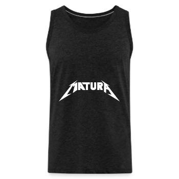 Matura - Men's Premium Organic Tank Top - charcoal grey - Front - Alexander (188cm)