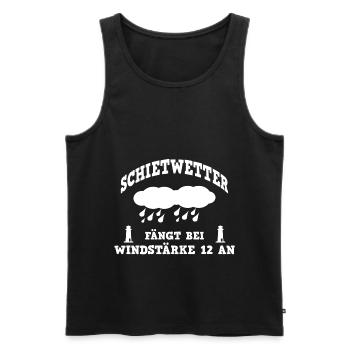 Norddeutschland schietwetter - Männer Premium Bio Tank Top - Schwarz - Vorne - Michal (187cm)