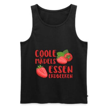 Mädchen Erdbeeren Sommer Geburtstag Geschenk - Männer Premium Bio Tank Top - Schwarz - Vorne - Michal (187cm)