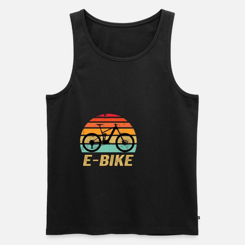 E-Bike MTB E-MTB - Männer Premium Bio Tank Top - Schwarz