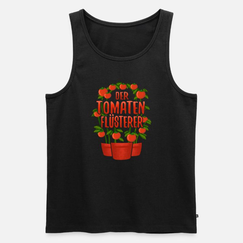 Der Tomaten Flüsterer Gartenfreunde - Männer Premium Bio Tank Top - Schwarz