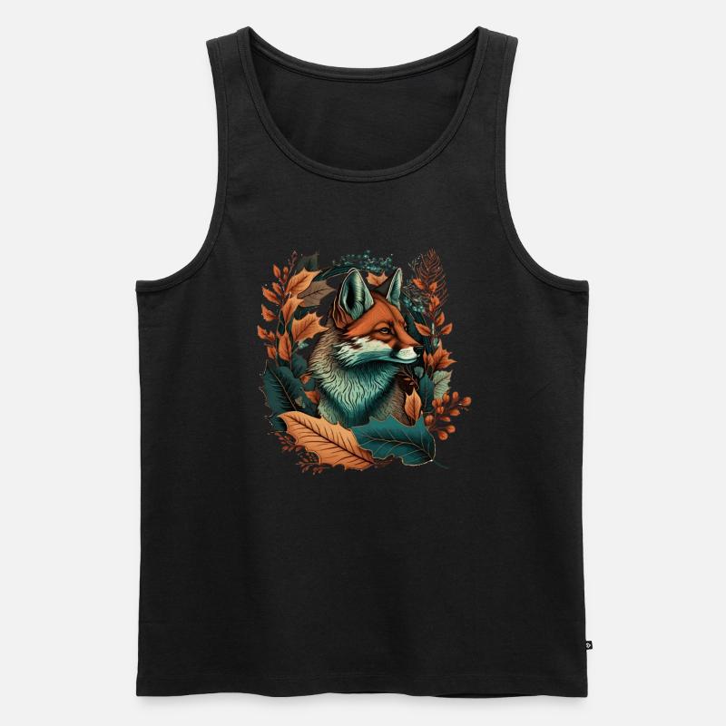 Fuchs Tattoo V2 Geschenk - Männer Premium Bio Tank Top - Schwarz