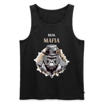 Die wahre Mafia - Männer Premium Bio Tank Top - Schwarz - Vorne - Michal (187cm)