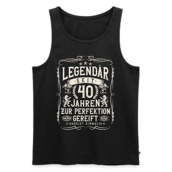 40 Jahre Legendär 40 Geburtstag Geschenk - Männer Premium Bio Tank Top - Schwarz - Vorne - Michal (187cm)