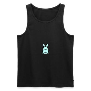 Hase Ostern Symbol - Männer Premium Bio Tank Top - Schwarz - Vorne - Michal (187cm)