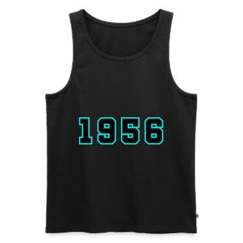 1956 Year Birthday - Men's Premium Organic Tank Top - black - Front - AI Model Male 178 light (178cm)