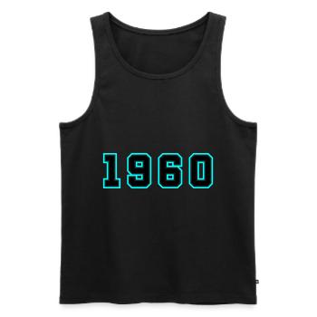 1960 Année Anniversaire - Débardeur bio Premium Homme - noir - Devant - Michal (187cm)