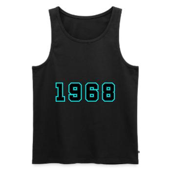 1968 Year Birthday - Men's Premium Organic Tank Top - black - Front - Michal (187cm)