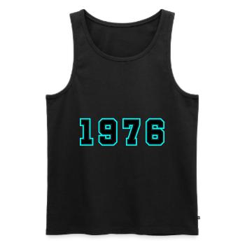 1976 Jahr Geburtstag - Männer Premium Bio Tank Top - Schwarz - Vorne - Michal (187cm)