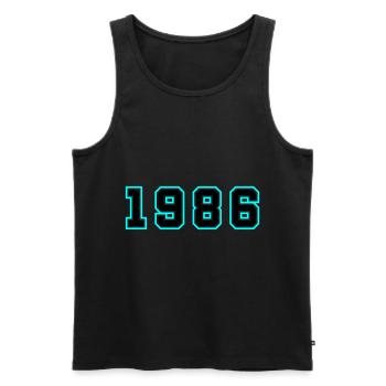 1986 Year Birthday - Men's Premium Organic Tank Top - black - Front - Michal (187cm)