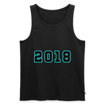 2018 Year Birthday - Men's Premium Organic Tank Top - black - Front - Michal (187cm)