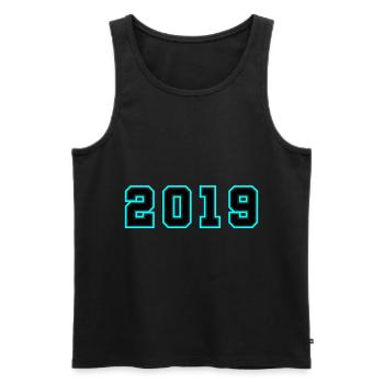 2019 Jahr Geburtstag - Männer Premium Bio Tank Top - Schwarz - Vorne - Michal (187cm)