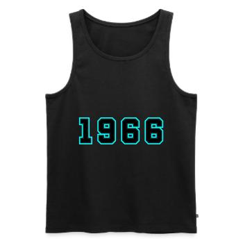 1966 Year Birthday - Men's Premium Organic Tank Top - black - Front - Michal (187cm)