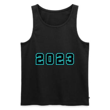 2023 Jahr Geburtstag - Männer Premium Bio Tank Top - Schwarz - Vorne - Michal (187cm)