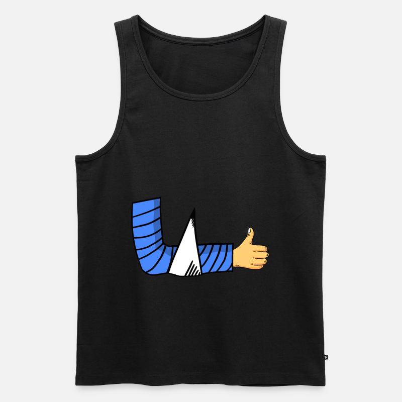 broken arm - Männer Premium Bio Tank Top - Schwarz
