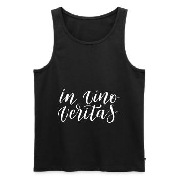 In Vino Veritas Wine Grape Wine Amateurs - Débardeur bio Premium Homme - noir - Devant - Michal (187cm)