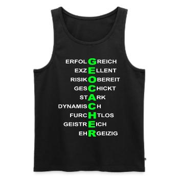 Geocacher Geocaching Geschenke GPS - Männer Premium Bio Tank Top - Schwarz - Vorne - Michal (187cm)