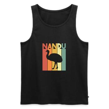 Ratite eggs animal ostrich bird rhea - Men's Premium Organic Tank Top - black - Front - AI Model Male 178 light (178cm)
