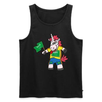 Licorne folle arabe - Débardeur bio Premium Homme - noir - Devant - Michal (187cm)