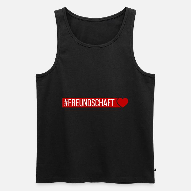 Freundschaft Herz - Männer Premium Bio Tank Top - undefined