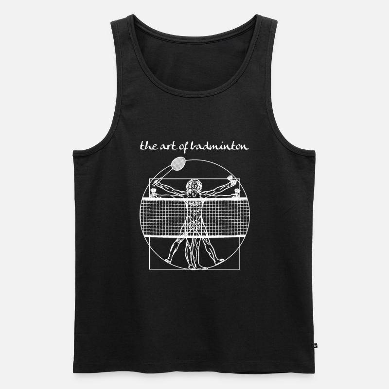 Badminton - Männer Premium Bio Tank Top - Schwarz