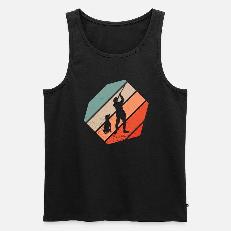 Jagdhund - Männer Premium Bio Tank Top - Schwarz